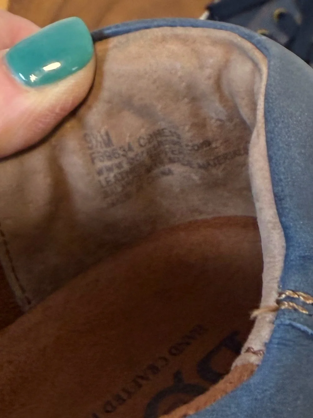 Børn‎ Mira Lightweight Sneakers Soft Blue Leather Lace Up Women’s Size 9.5